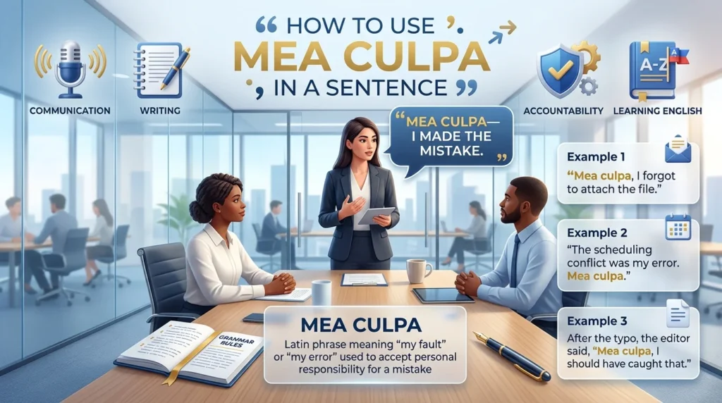 How to Use Mea Culpa in a Sentence