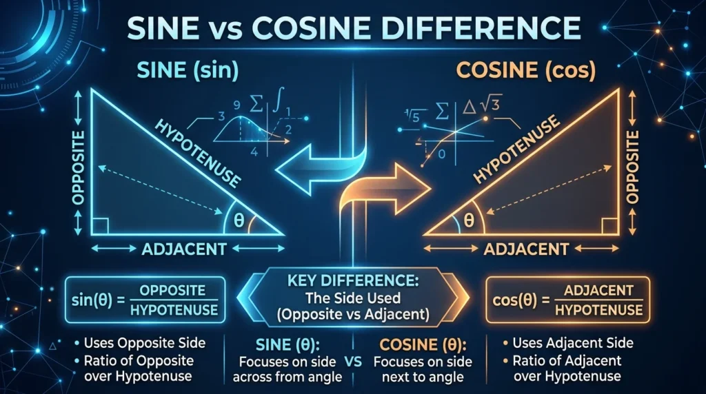 Sine vs Cosine Difference