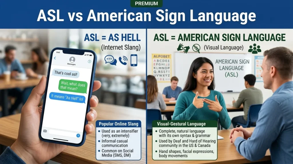 ASL vs American Sign Language