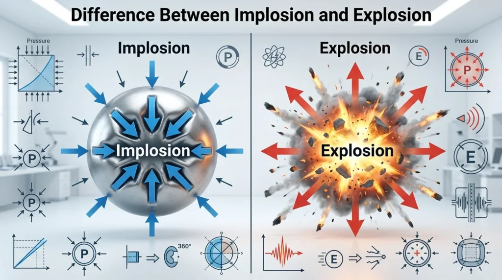 Difference Between Implosion and Explosion