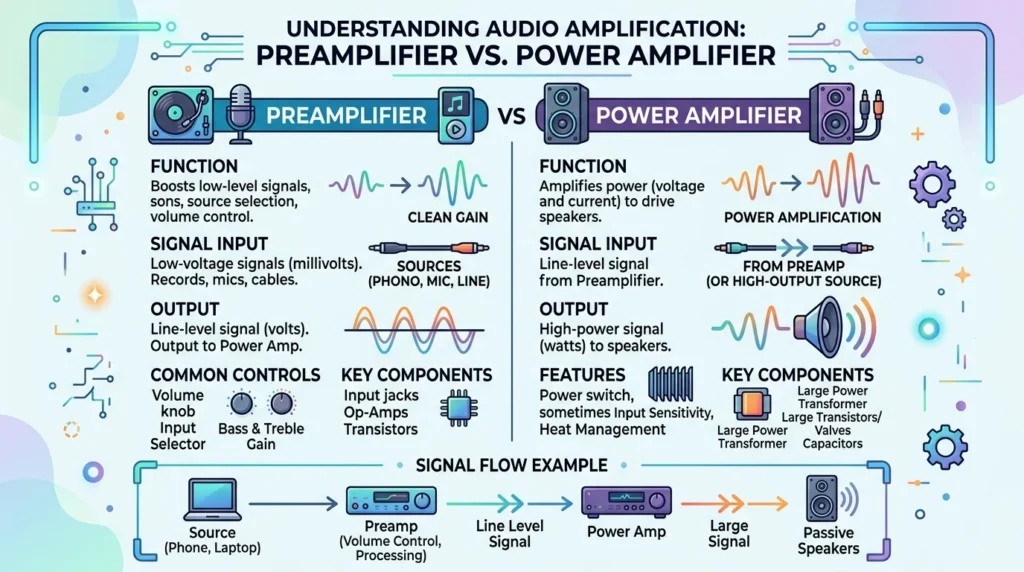 Preamp vs Amplifier Difference