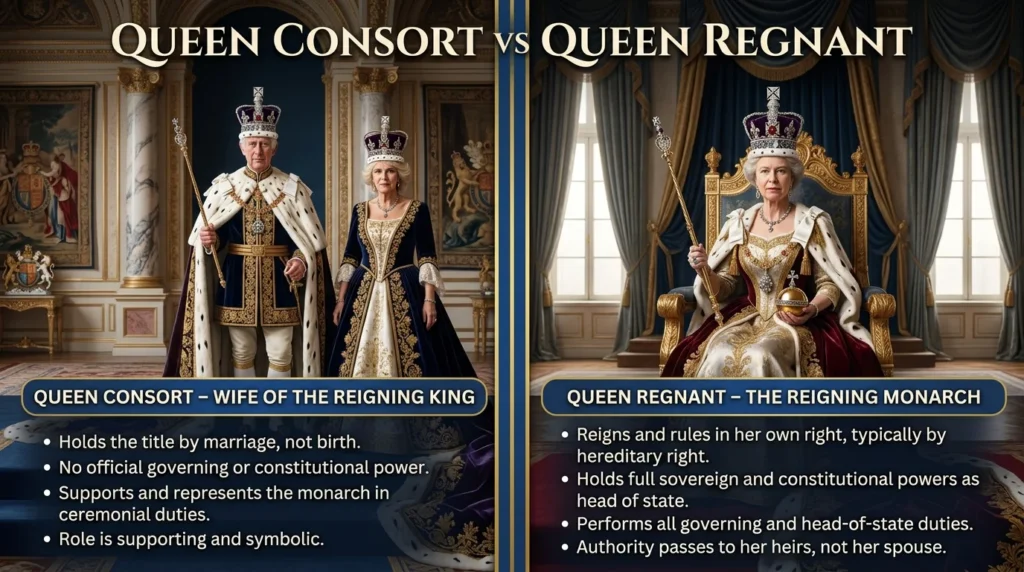Queen Consort vs Queen Regnant