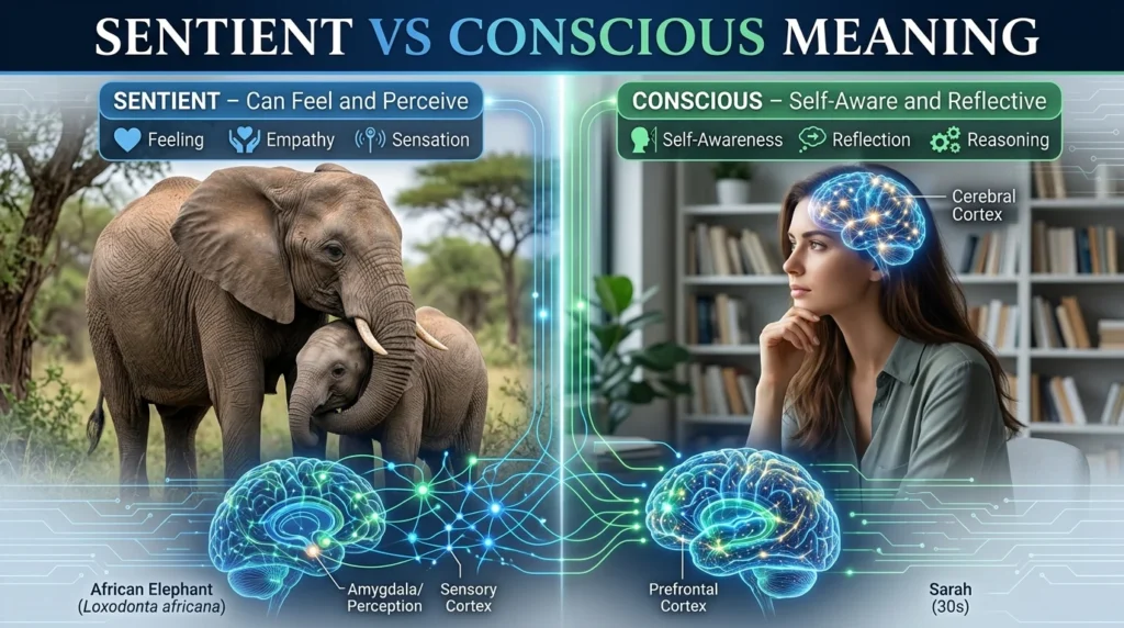 Sentient vs Conscious Meaning