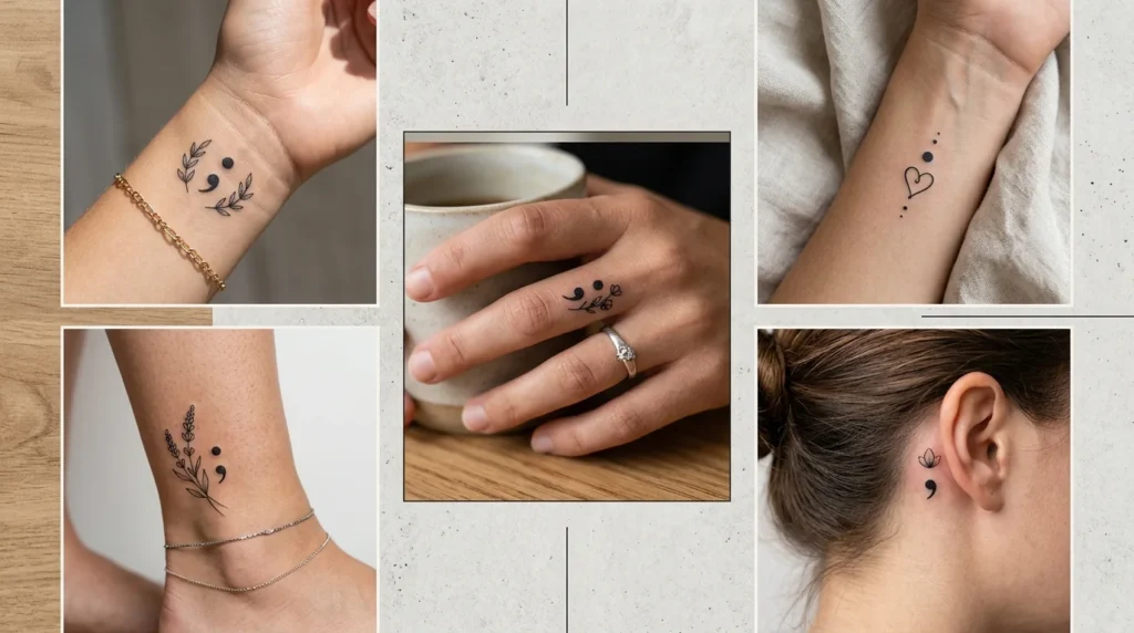 Examples of Semicolon Tattoo Meaning