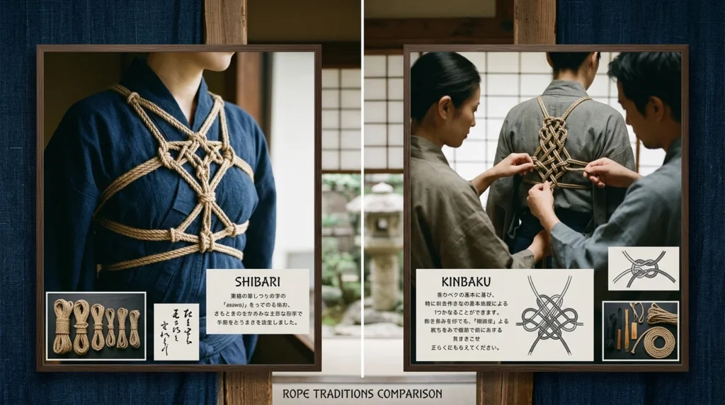 Shibari vs Kinbaku