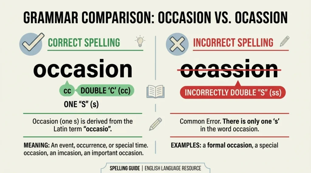 Occasion vs. Ocassion: Easy Comparison
